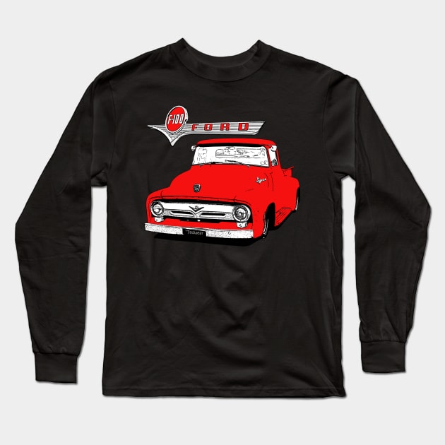 1956 F100 Long Sleeve T-Shirt by Tedwear